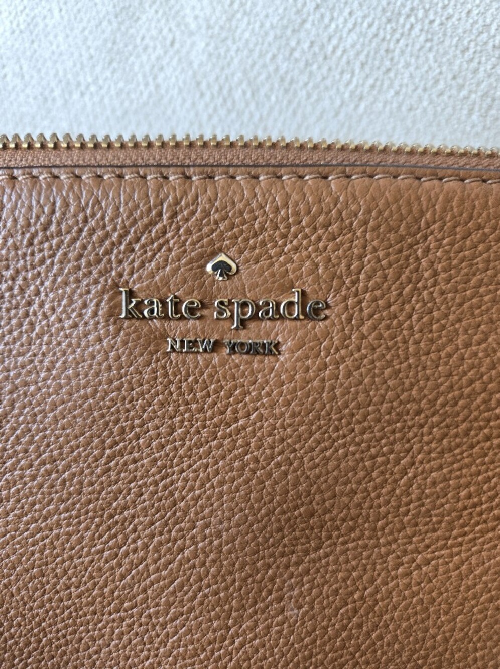 Kate Spade Brown Pebbled Leather Crossbody with Gold Logo - Picture 3 of 14